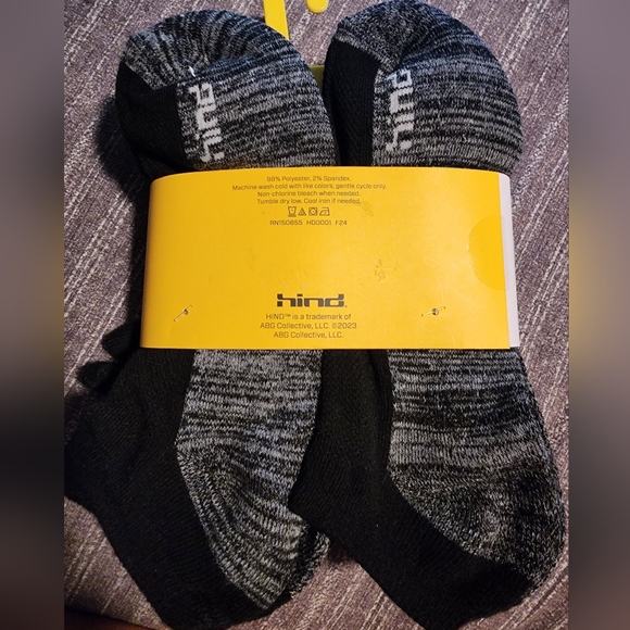 Hind Men's Athletic Low Cut Gray Socks 9 Pairs Size 6-12 - Picture 2 of 4